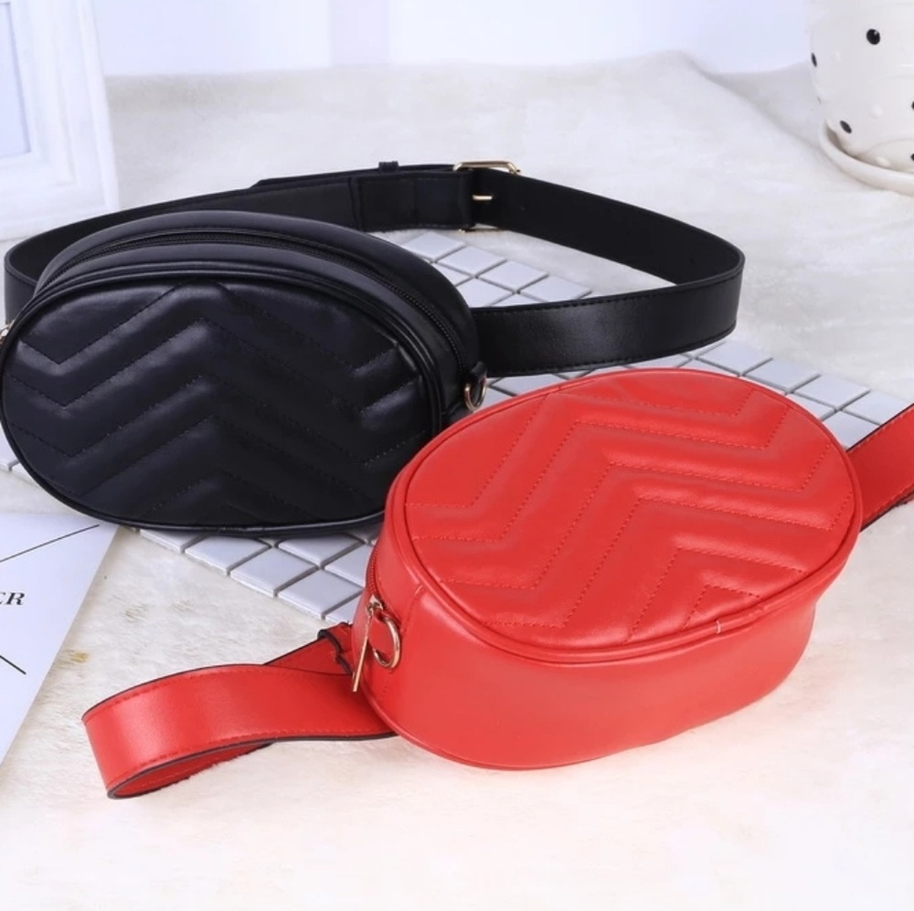 ONLY RED LEFT!Designer Cushion Pattern Waist Pack